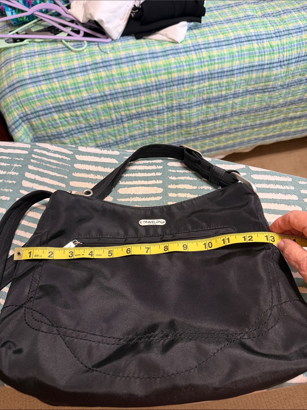 Travelon Black Nylon Crossbody Bag with Adjustable Strap - Picture 14 of 16